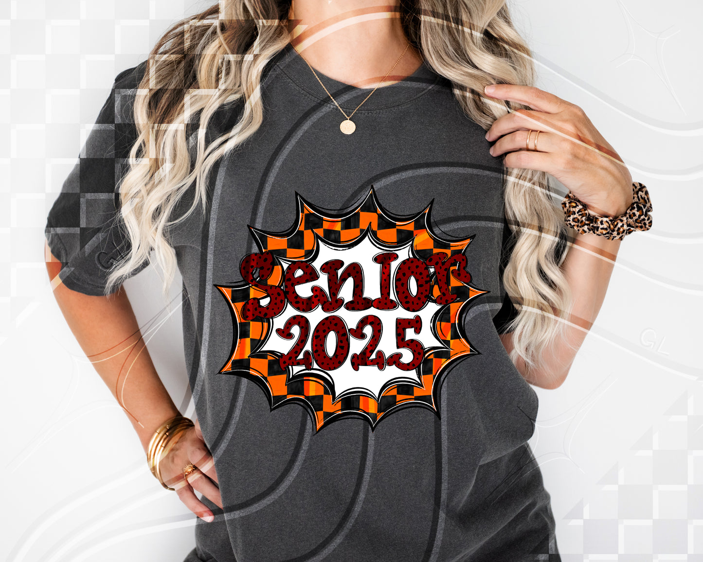 Senior 2025- Orange Frame - Digital Download- PNG - 300 DPI