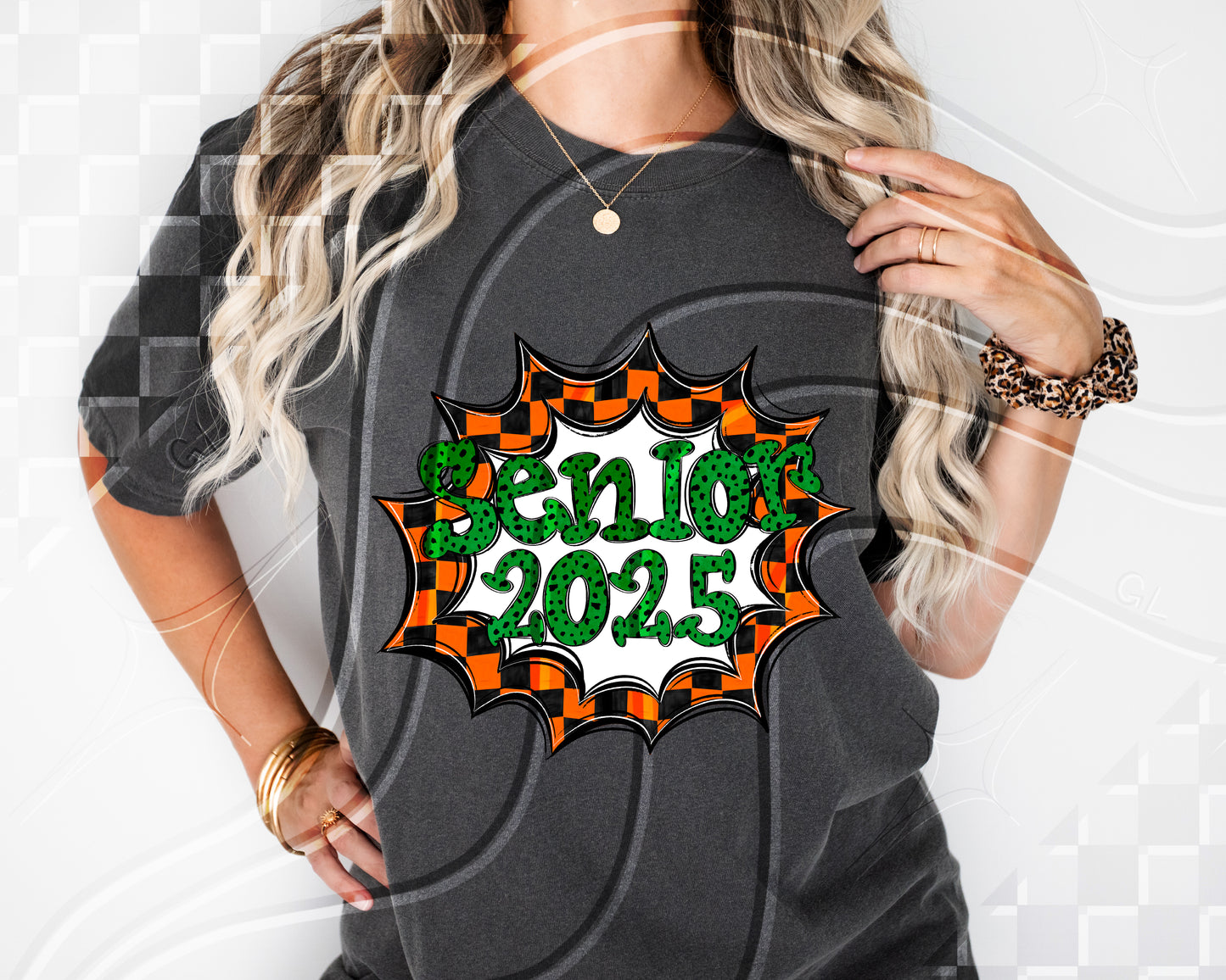Senior 2025- Orange Frame - Digital Download- PNG - 300 DPI