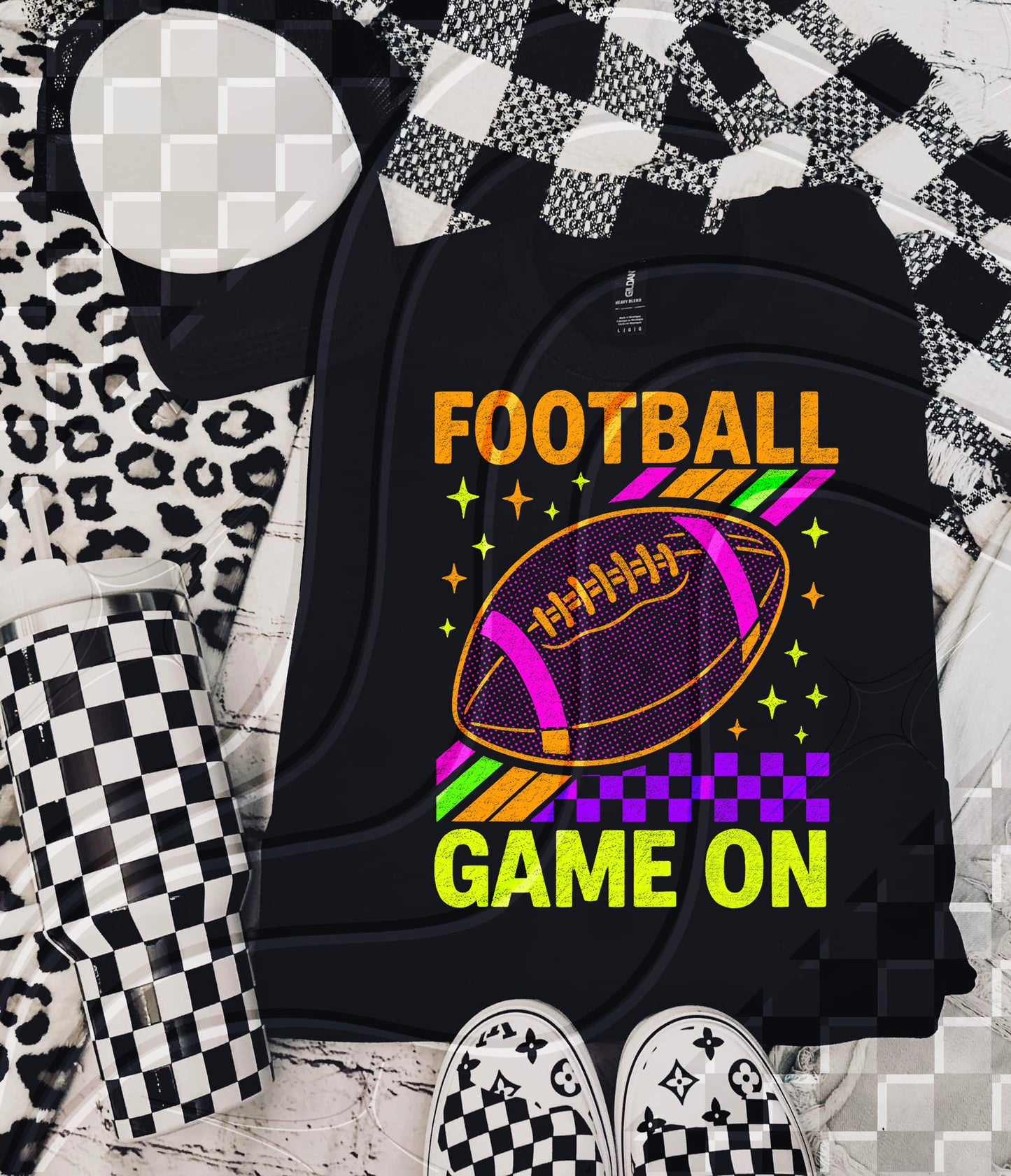 Football Game On Neon PNG