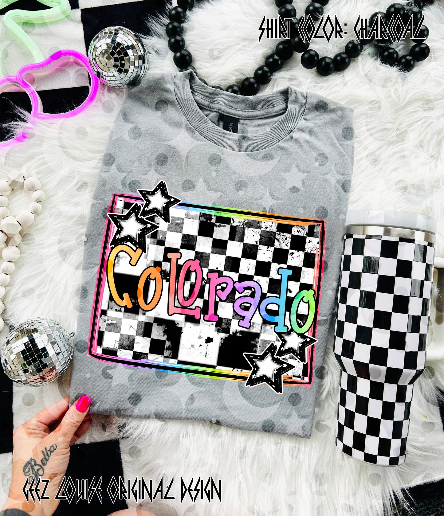 Checkerboard USA State PNGs — 50 States (Choose Your State!)