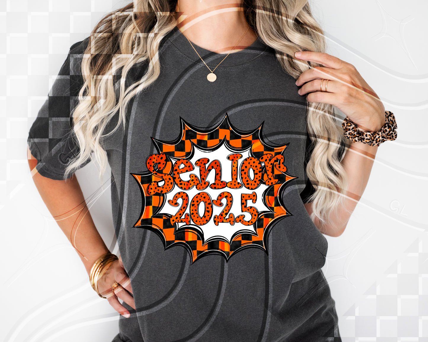 Senior 2025- Orange Frame - Digital Download- PNG - 300 DPI