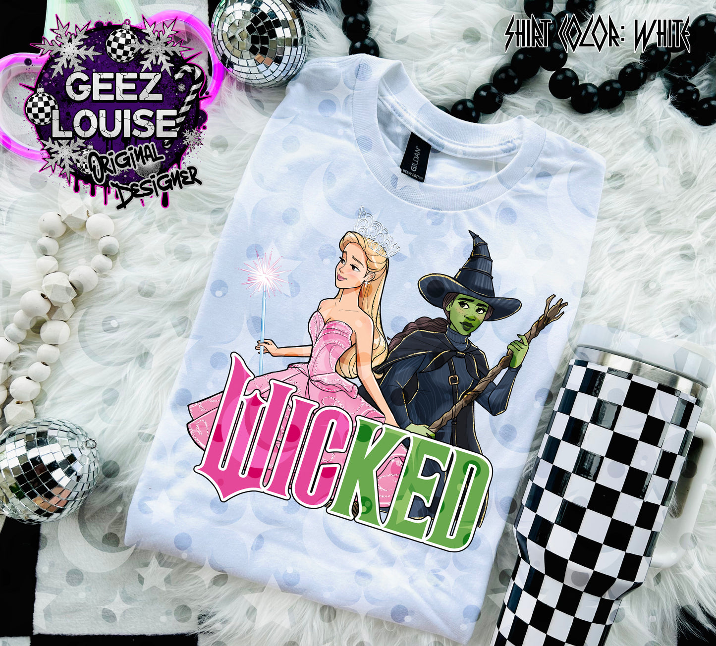 Wicked Character Duo Digital Design – Pink & Green Retro PNG