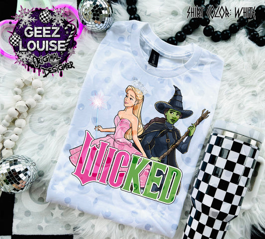 Wicked Character Duo Digital Design – Pink & Green Retro PNG