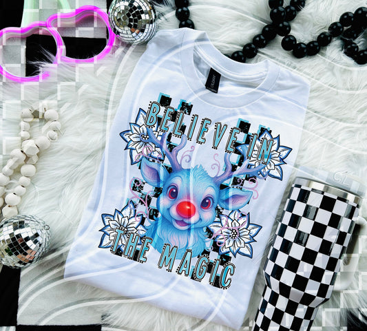 Believe in the Magic – Reindeer Christmas Digital Design
