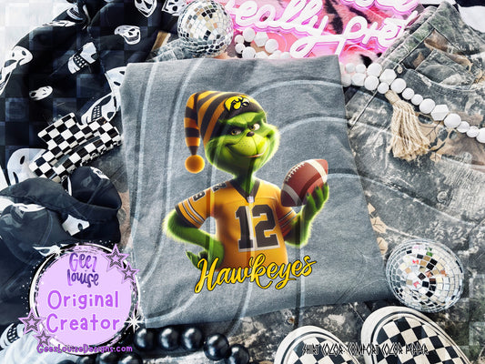 Iowa Hawkeyes GMAN Football – Christmas Digital Design PNG for Sublimation