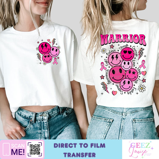 Breast cancer warrior - Direct to Film Transfer - made to order