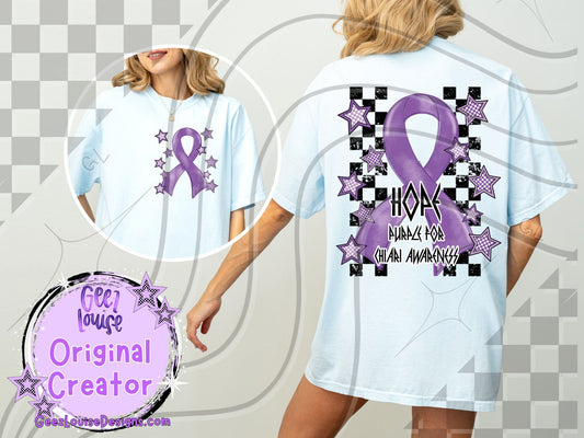 Hope – Purple for Chiari Awareness | Purple Ribbon Chiari Malformation Awareness Digital Design