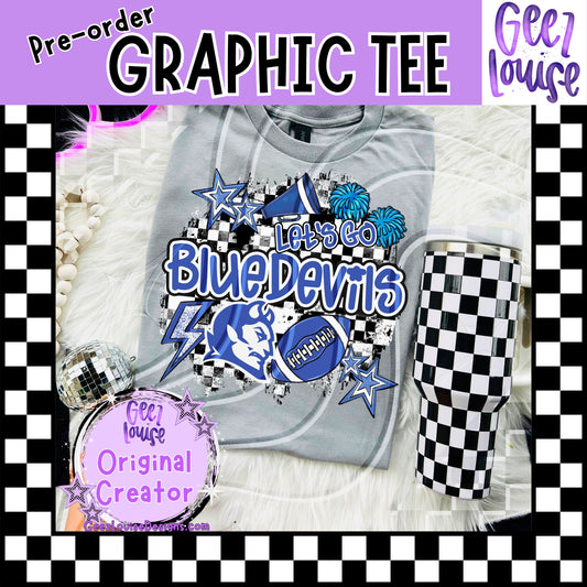 Let’s Go Blue Devils Graphic Tee – Made to Order | Local Pickup or Shipping