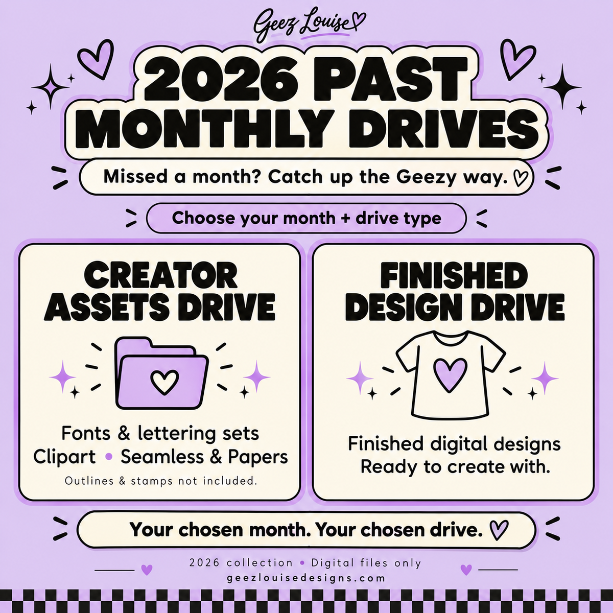 2026 Past Monthly Drives – Choose Your Month & Type