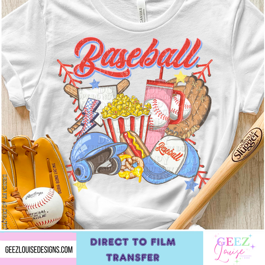 Baseball - Direct to Film Transfer - made to order