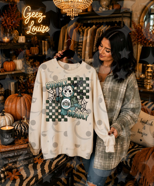 Cuddly & Deadly Hockey Mask Bear PNG | Horror Teddy Halloween Shirt Design | July 26 No FOMO Drive