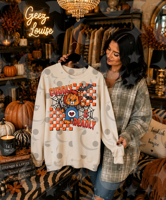 Cuddly & Deadly Stitched Doll Bear PNG | Horror Teddy Halloween Shirt Design | July 26 No FOMO Drive