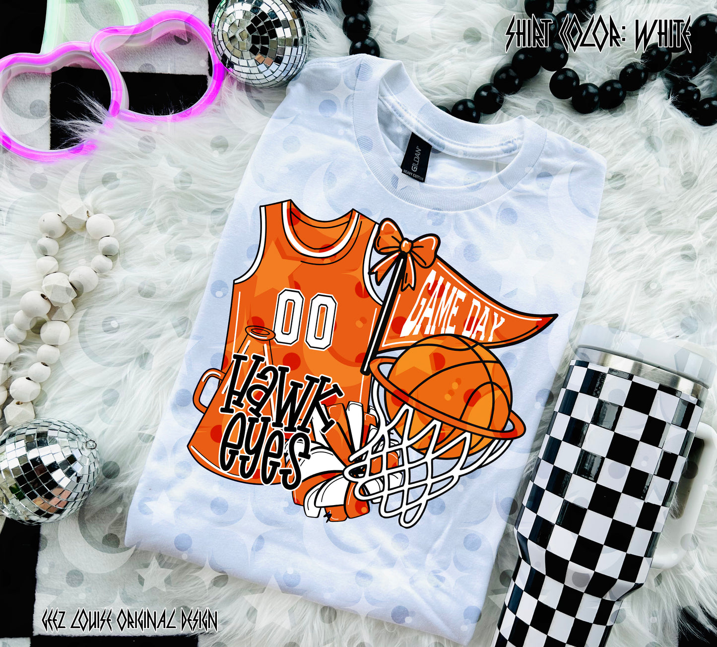 Basketball Game Day Digital Design | Custom Team Spirit PNGs (100+ Teams) - Orange