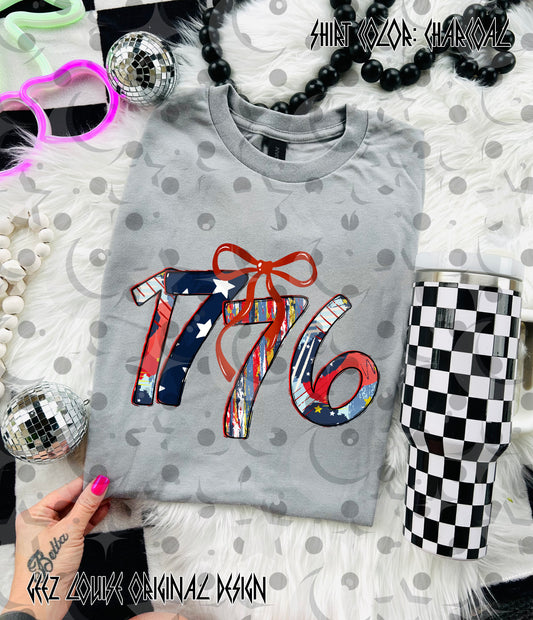 1776 PNG | Patriotic Red White Blue Shirt Design | 4th of July Sublimation File