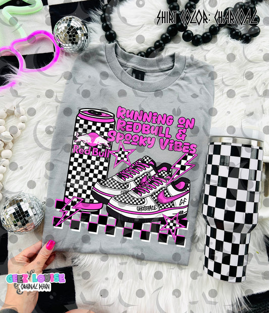 Running on Redbull & Spooky Vibes PNG | Retro Horror Inspired Design