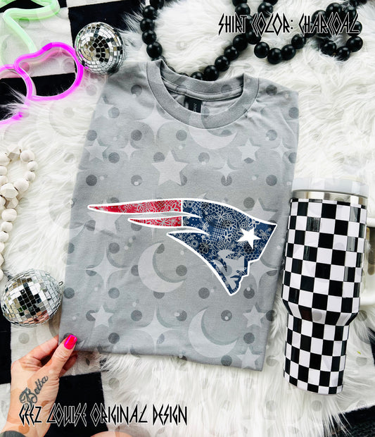 Big Game Football Mascot Head Digital Design | Retro Pattern PNG