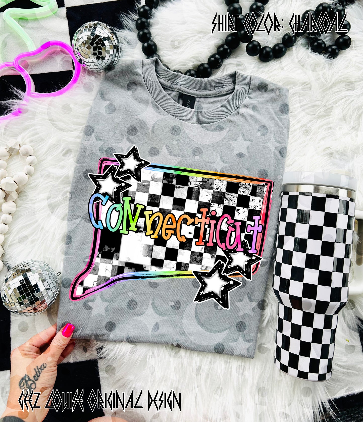Checkerboard USA State PNGs — 50 States (Choose Your State!)
