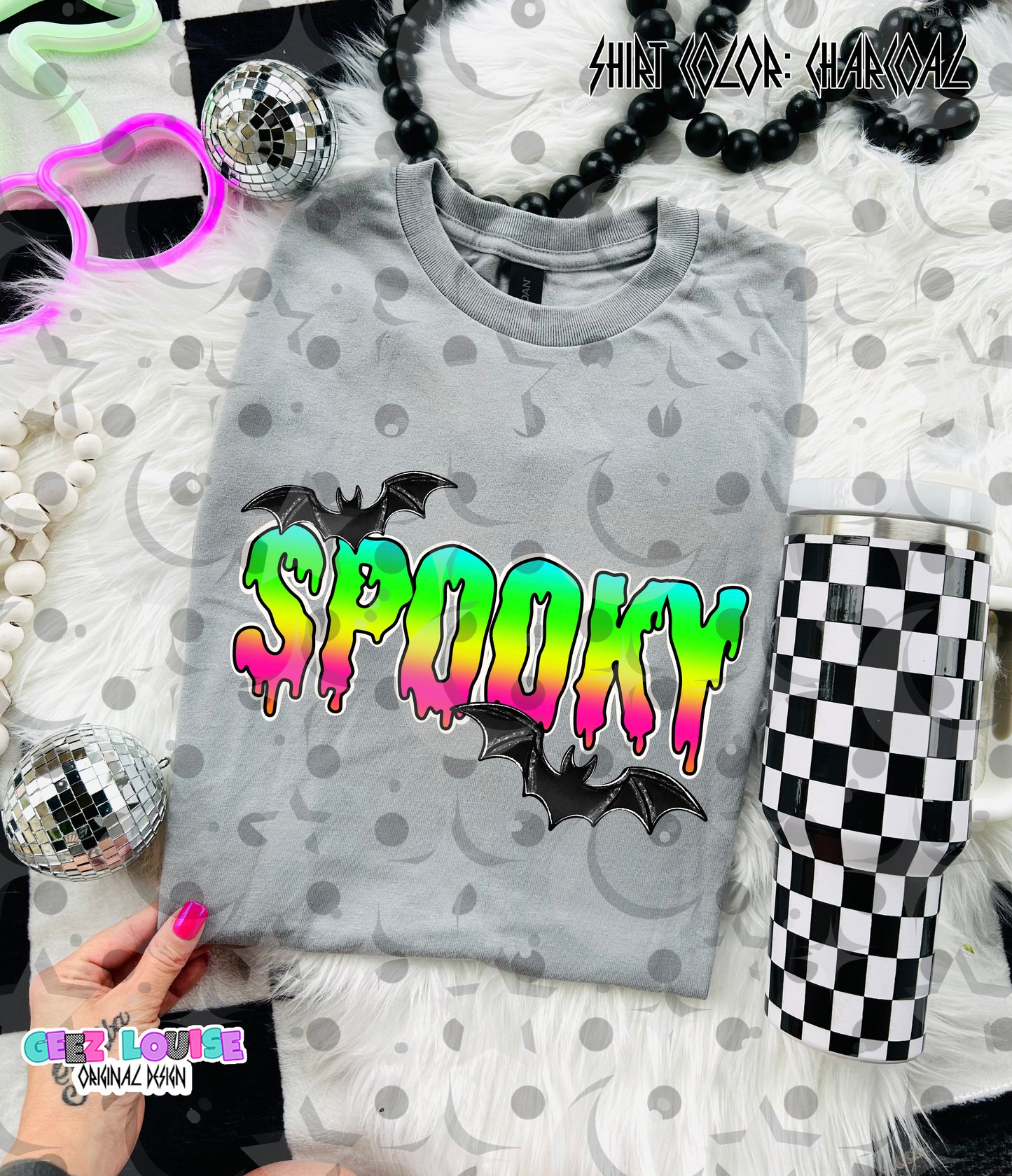 Rainbow Spooky PNG | Dripping Halloween Sublimation Design | Colorful Ghost Season Digital Download