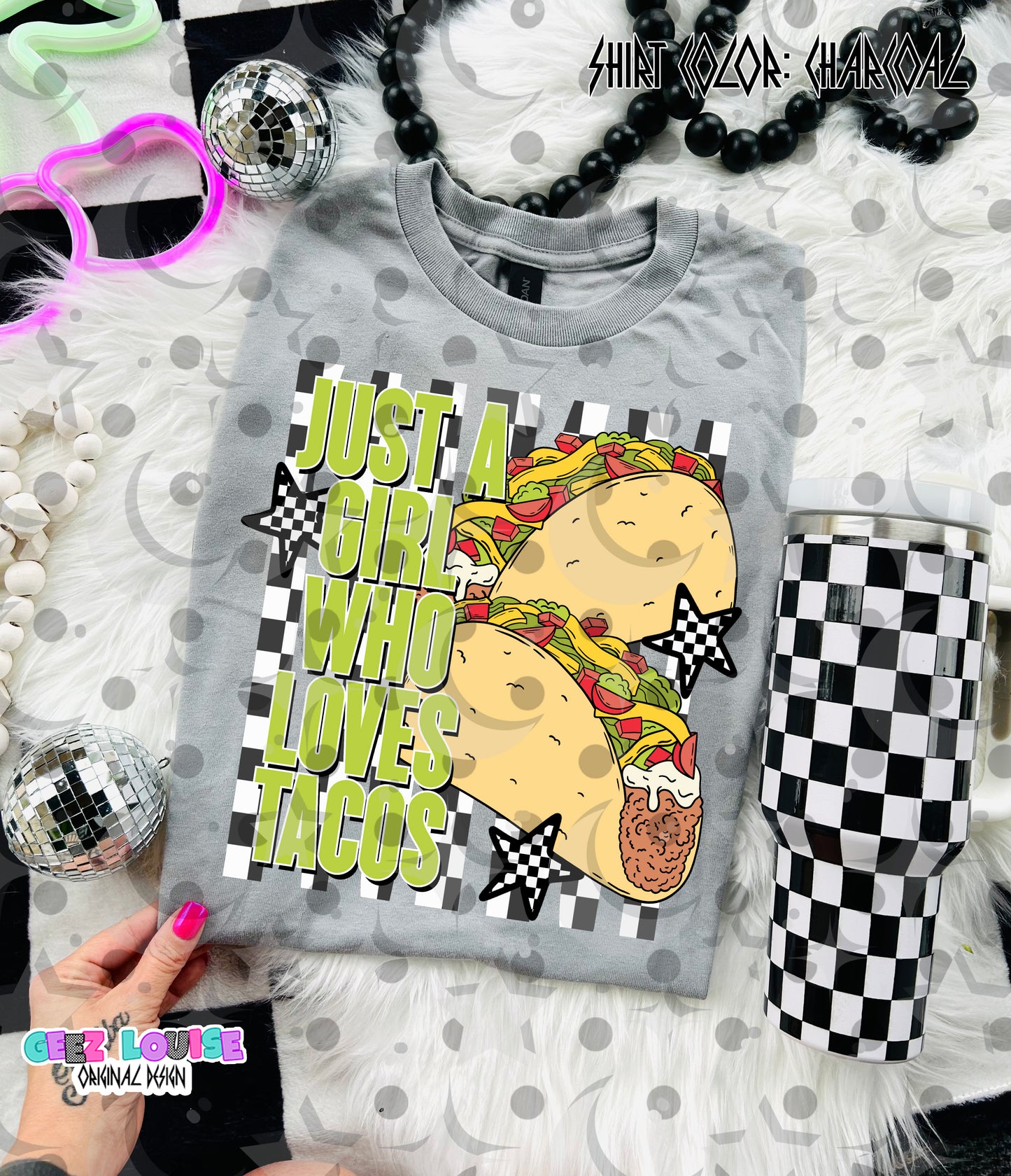 Just A Girl Who Loves Tacos PNG | Funny Taco Sublimation Design | Fiesta Shirt PNG