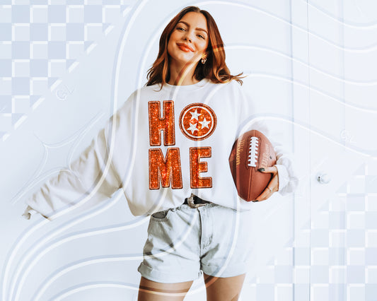 Tennessee home faux sequin embroidery - Digital Download- PNG