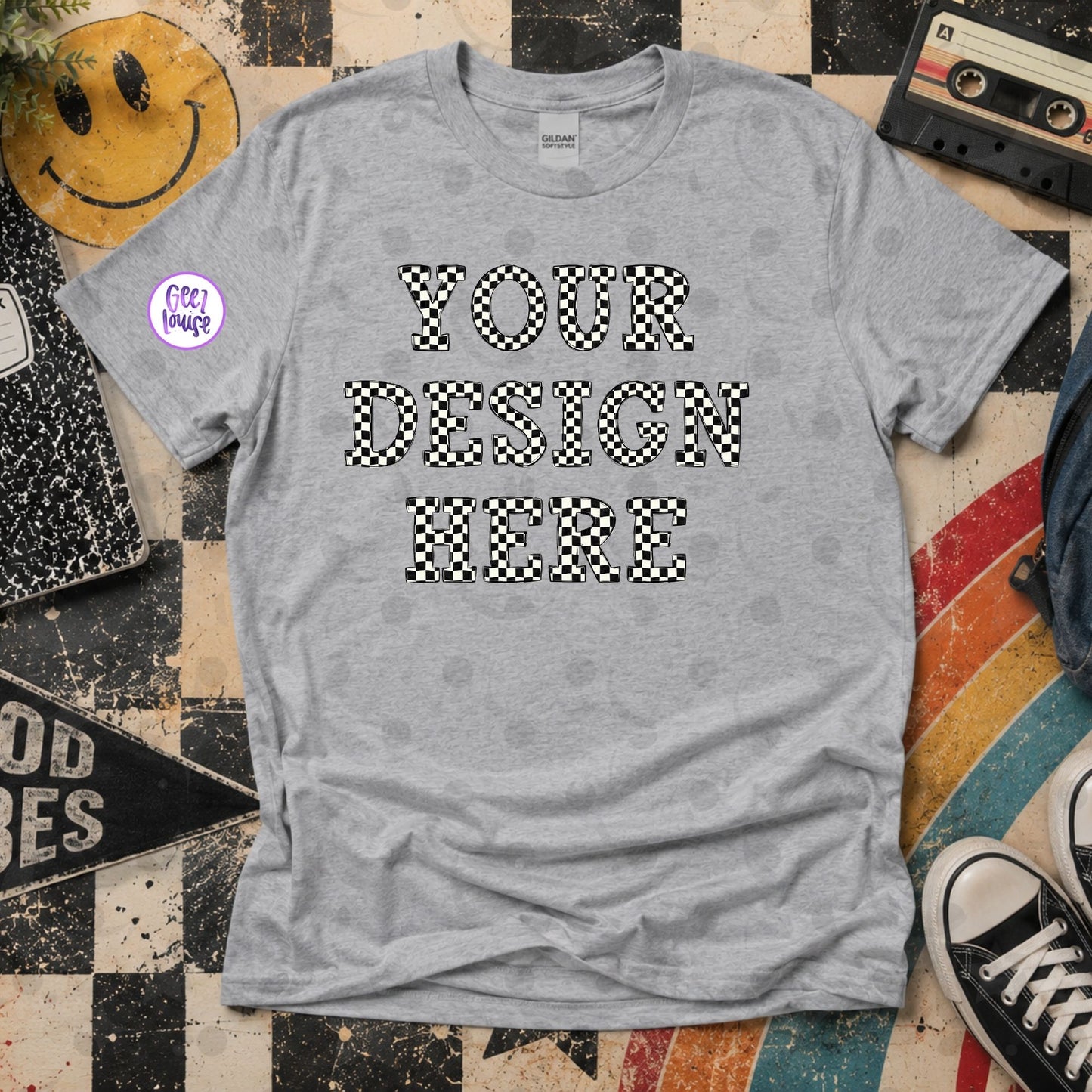 Back to School Retro Blank T-Shirt Mockups | 9 Shirt Colors | Individual or Bundle | Lifetime Mockup Drive | Digital Download