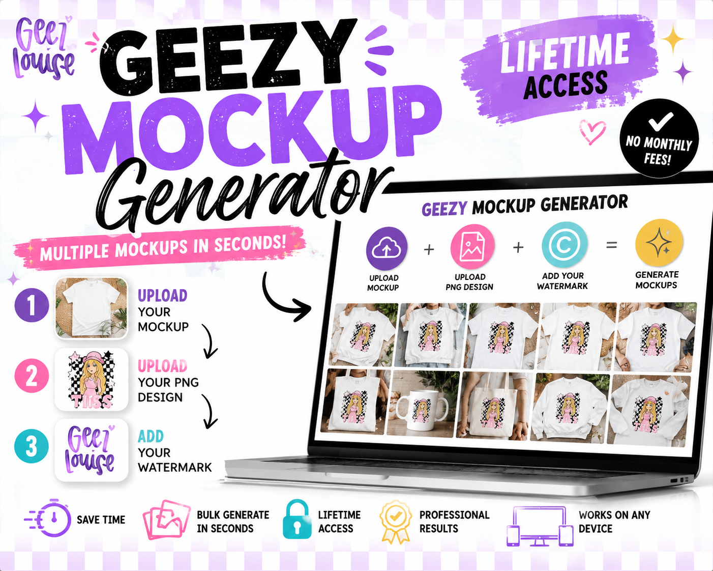 Geezy Mockup Generator | Bulk Mockup Creator | Lifetime Access