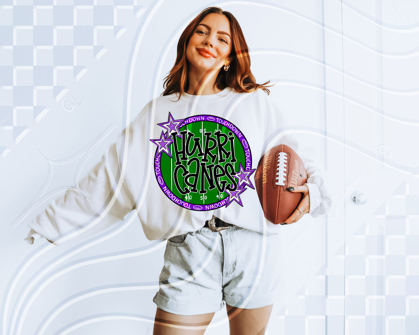 Touchdown purple Team Design Bundle | 100+ PNG Options + Custom Team Designs