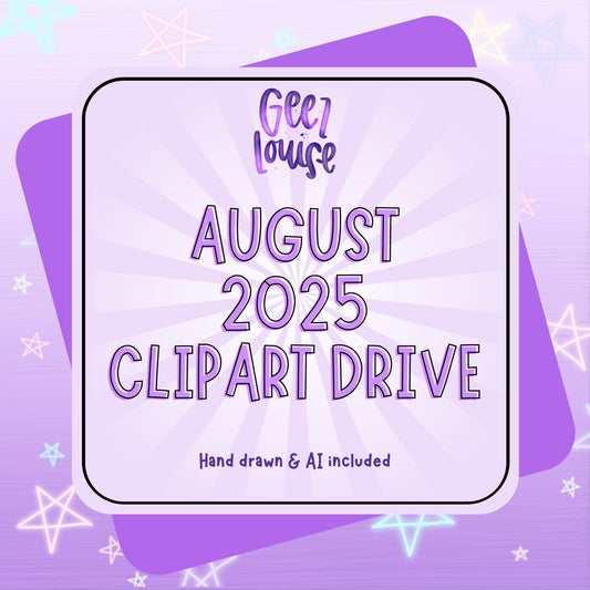 August 2025 Clipart Drive - Digital Download- PNG