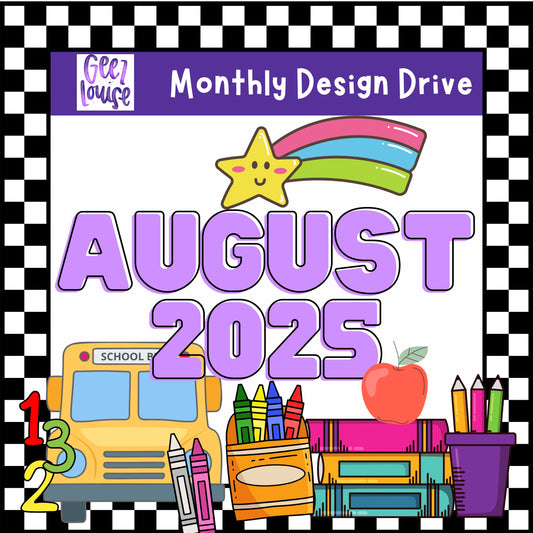 August 2025 design drive- Digital Download- PNG
