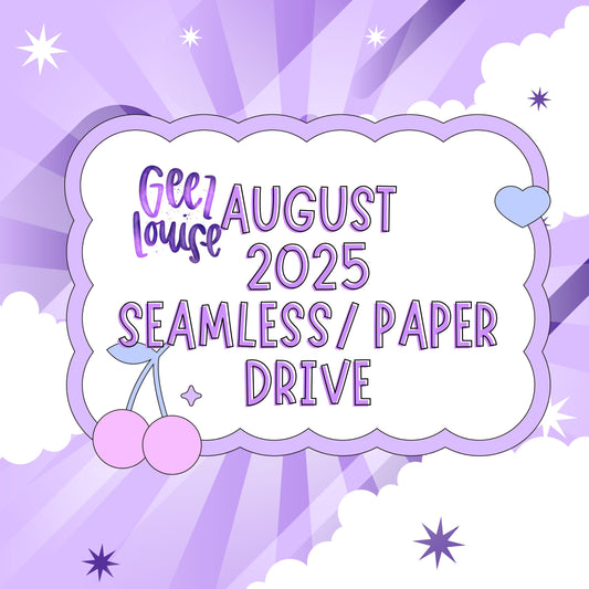 August 2025 Seamless/ Paper Drive - Digital Download- PNG