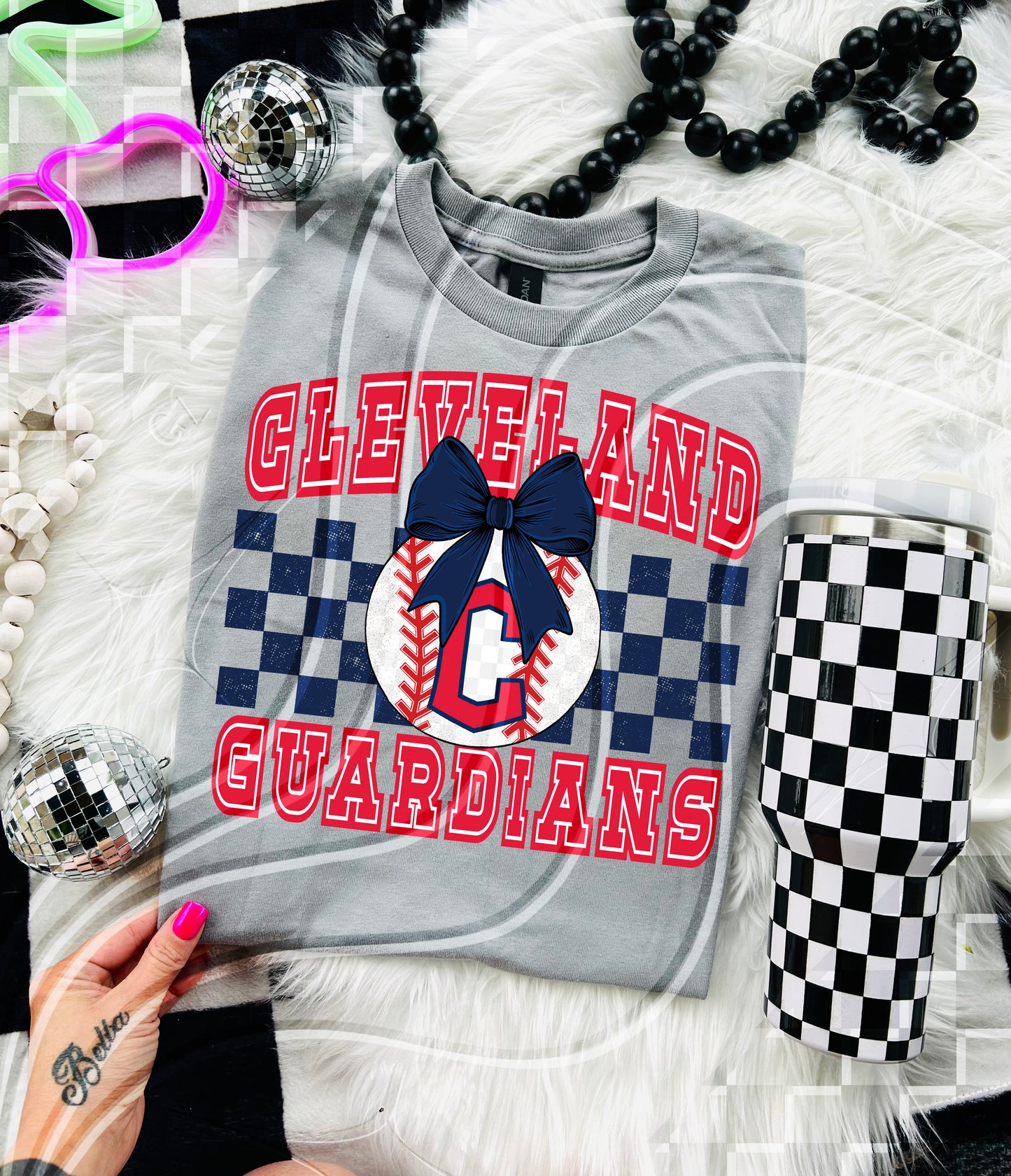 Baseball Spirit Design | Checkerboard Bow | 30 Team Options - Digital Download- PNG