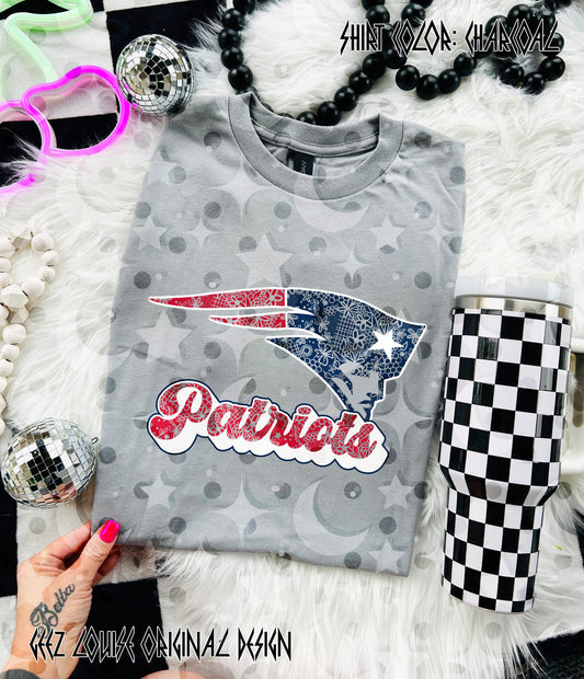 Big Game Football Mascot Script Digital Design | Retro Pattern PNG