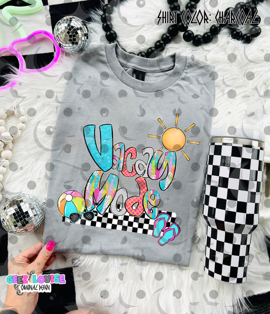 Vacay Mode PNG | Retro Summer Sublimation Design | Beach Vacation Graphic | Colorful Summer Shirt PNG