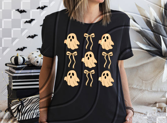Coquette Seersucker Ghost Digital Design – 4 Color Options (PNG + Commercial Use)