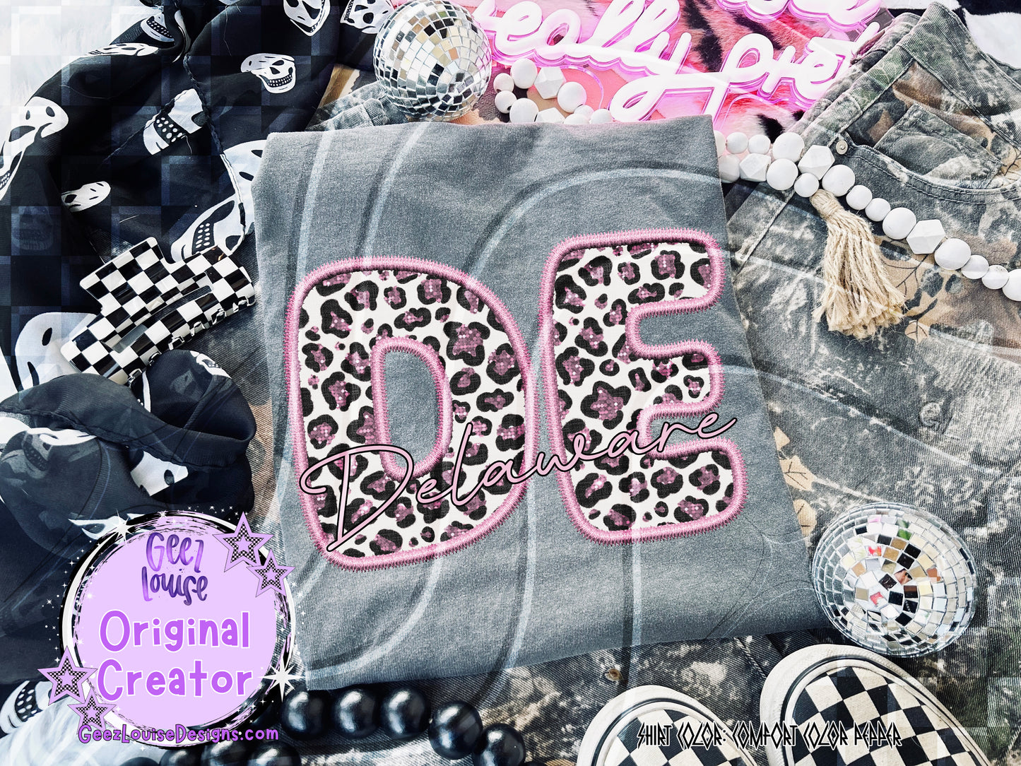 Leopard Appliqué State Bundle – All 50 States PNG