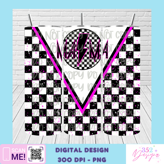 Mama pink checker tumbler - Digital Download- PNG