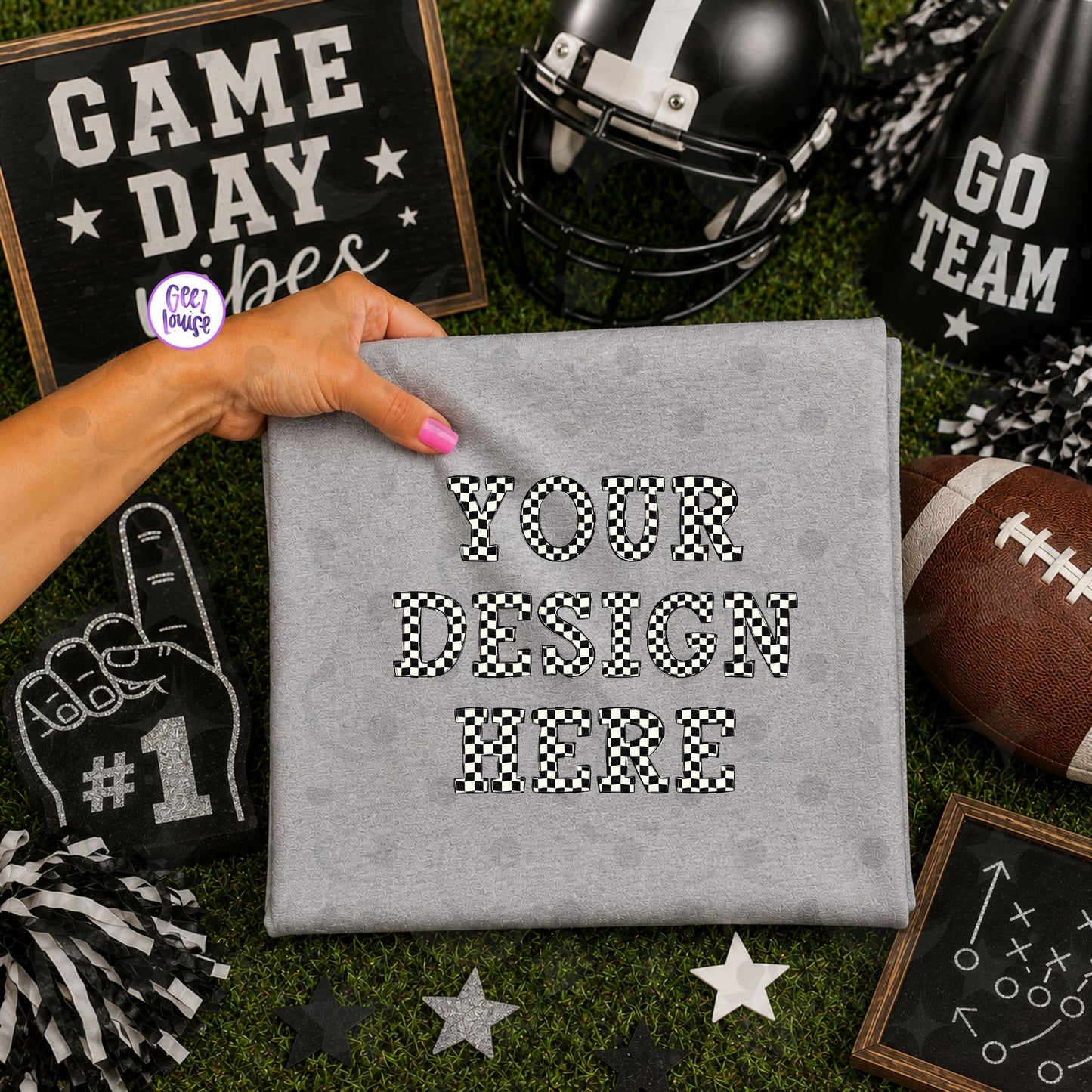 Football Game Day Blank Mockup | Sports Shirt Mockup | Lifetime Blank Mockup Drive