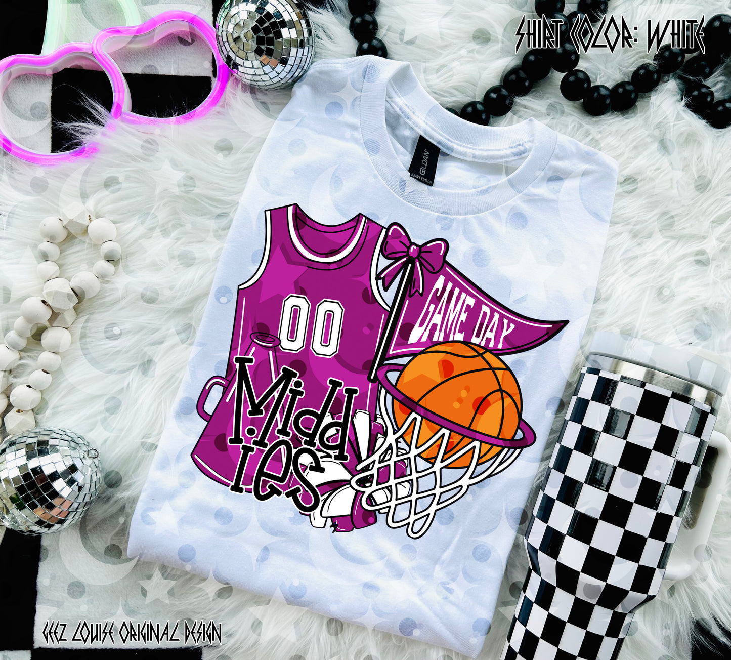 Basketball Game Day Digital Design | Custom Team Spirit PNGs (100+ Teams) - Purple