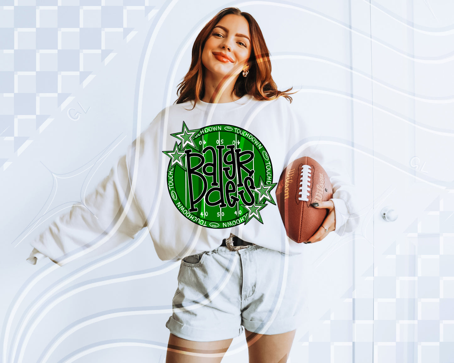 Touchdown green Team Design Bundle | 100+ PNG Options + Custom Team Designs