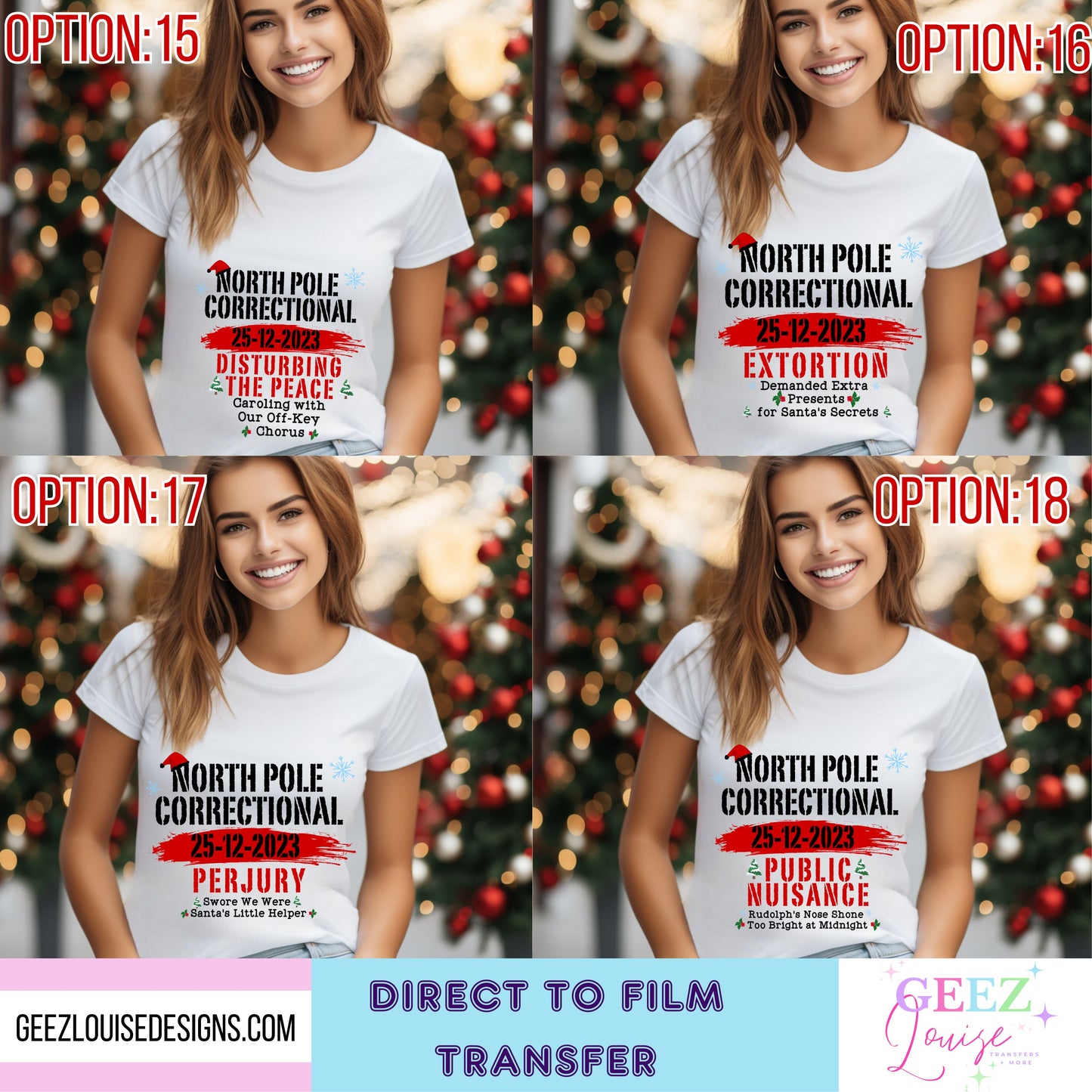 Christmas  North pole correctional - Direct to Film Transfer - made to order