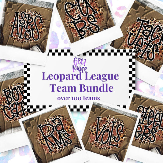Leopard League Game Day Digital Design Bundle – Over 100 Teams