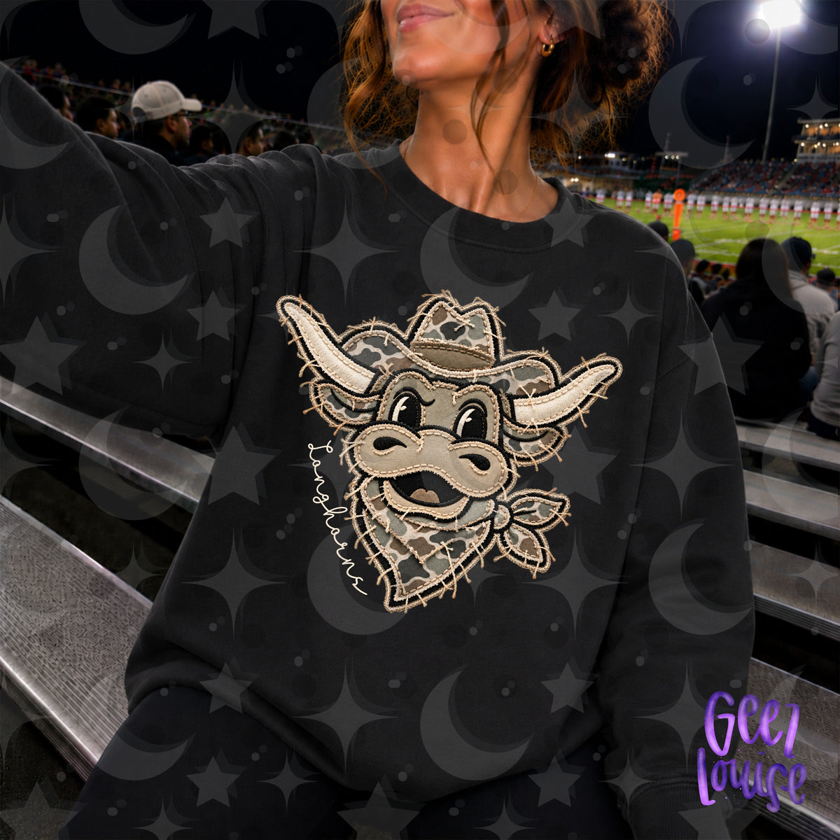 SEC Team Mascots | Frayed Camo Fabric Applique PNG Designs
