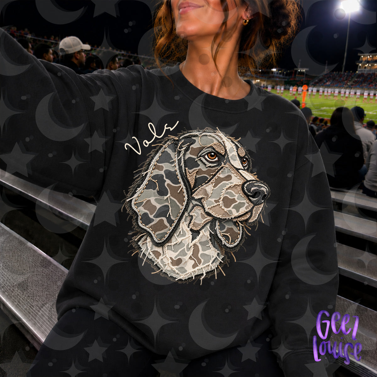 SEC Team Mascots | Frayed Camo Fabric Applique PNG Designs
