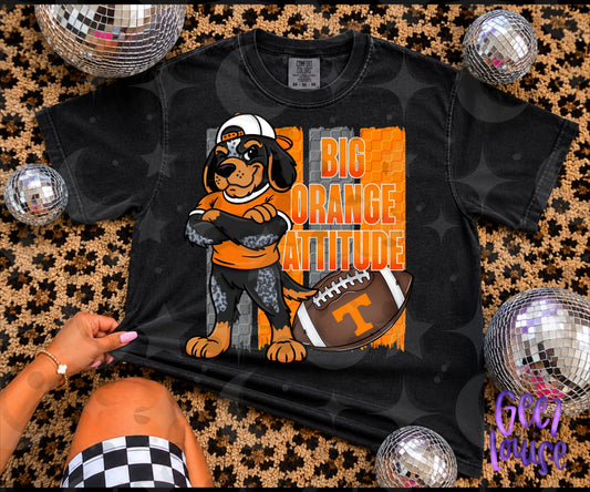 Big Orange Attitude Tennessee Football PNG Design
