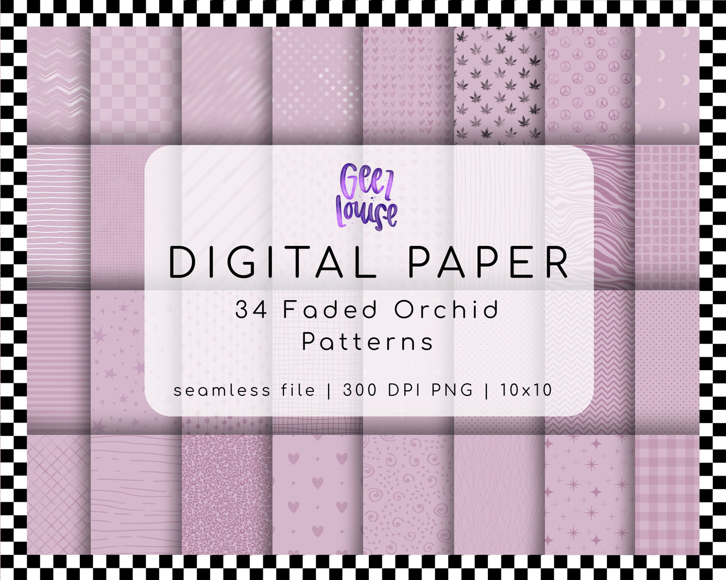 Faded Orchid Seamless Digital Papers • 300 DPI Pattern Bundle