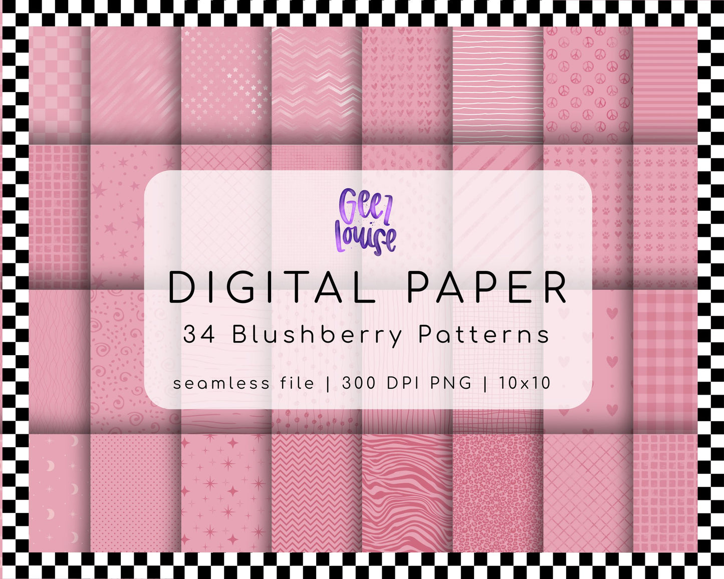Blushberry Seamless Digital Papers • 300 DPI Pattern Bundle