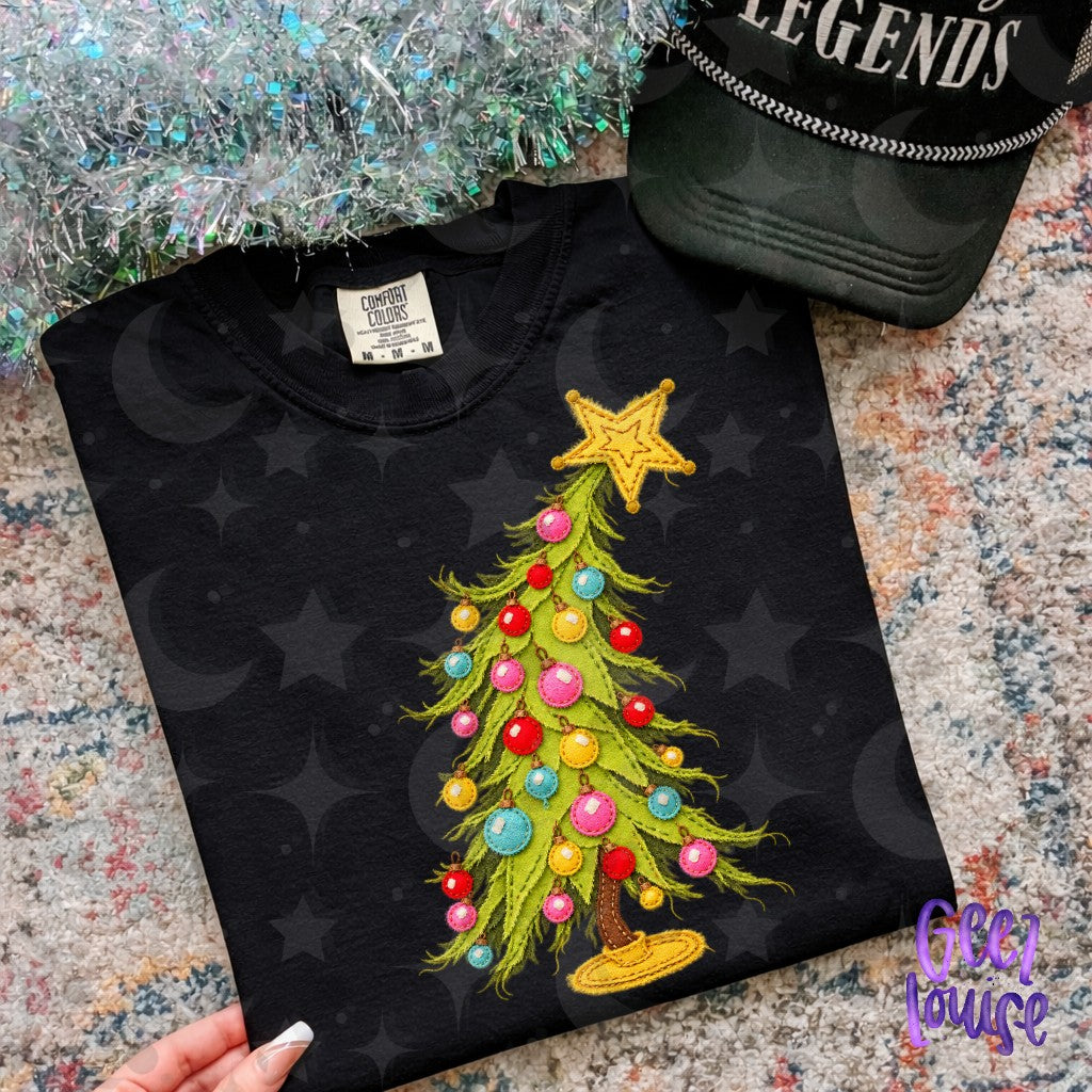 Frayed Fabric Christmas Trees PNG | 3 Styles & Bundle