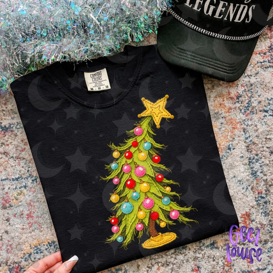 Frayed Fabric Christmas Trees PNG | 3 Styles & Bundle