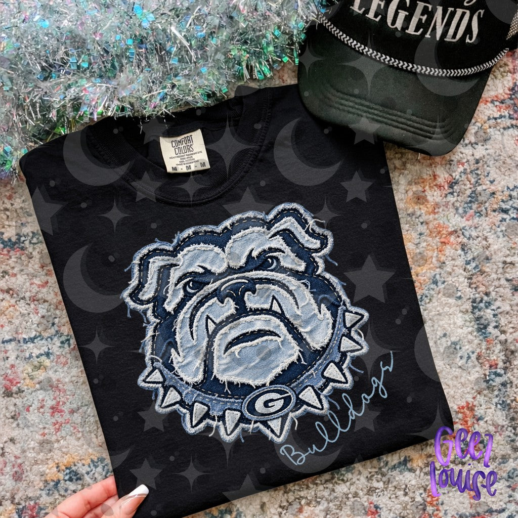 SEC Team Mascots | Frayed Blue Jean Denim Applique PNG Designs