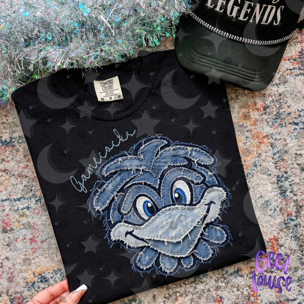 SEC Team Mascots | Frayed Blue Jean Denim Applique PNG Designs